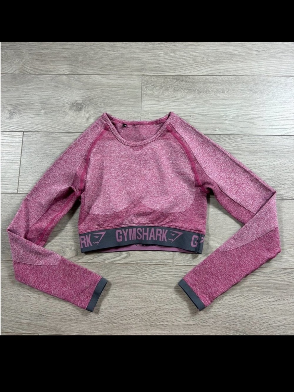 Gymshark Flex Compression Pink Cropped Long Sleeve Top